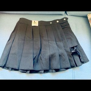 Goth Mini Pleated Skirt